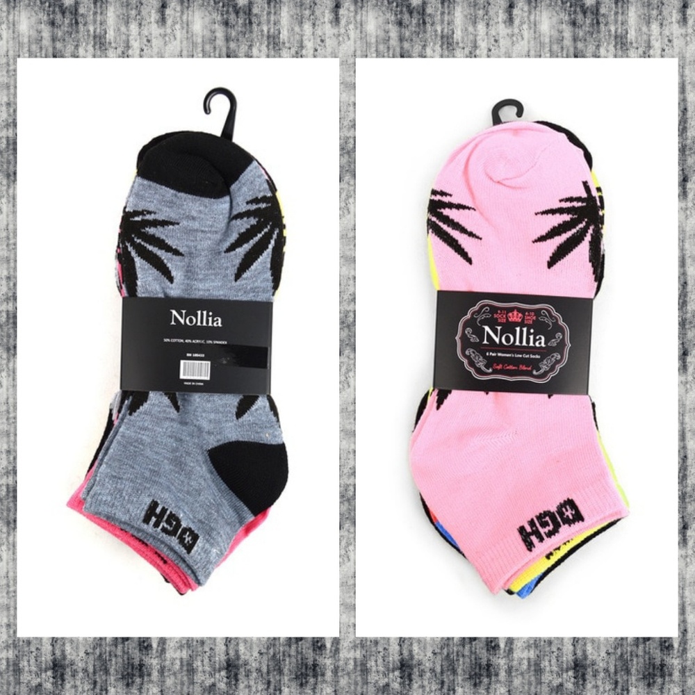 🌈LAST PK 🦄 6 pr CANNABIS weed stoner ankle socks - Picture 5 of 7